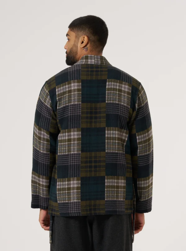 Kyoto Japanese Patchwork Green Work Jacket - Image 7