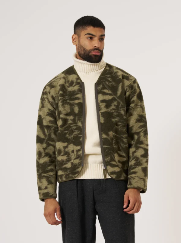 Studio Green/Pale Green Zip-Up Fleece Jacket - Image 3