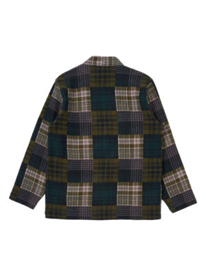 Veste de travail verte en patchwork japonais Kyoto