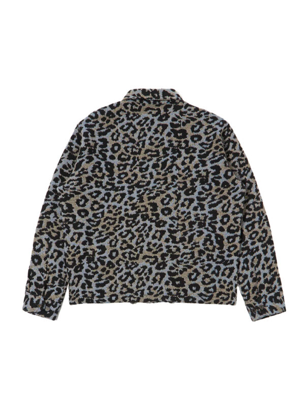 Blue leopard print wool club jacket - Image 2