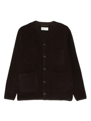 wool cardigan with patch pocket