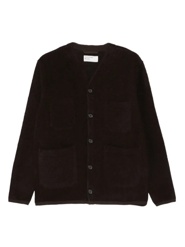 wool cardigan with patch pocket