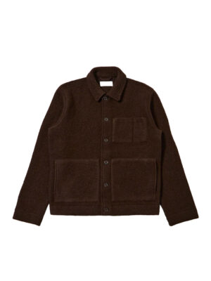 Brown fleece uniform jacket