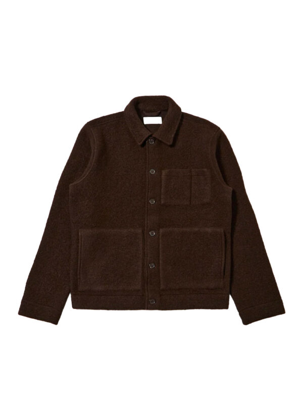 Brown fleece uniform jacket