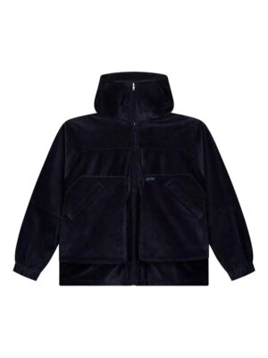 veste à capuche en velours côtelé