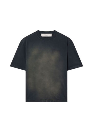 Unisex black cotton jersey T-shirt with embroidered logo