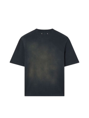 Unisex black cotton jersey T-shirt with embroidered logo