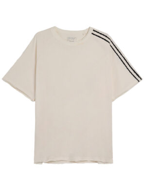 T-SHIRT MANCHES COURTES BORDS BRUTS 3 BANDES