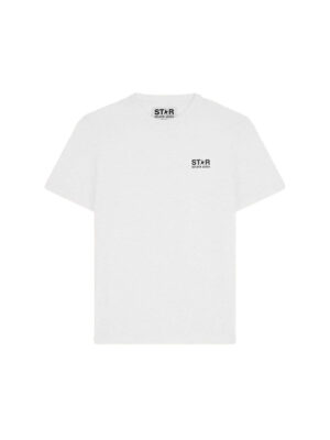 T-shirt blanc collection Star avec logo et étoile noirs contrastés