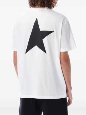 T-shirt blanc collection Star avec logo et étoile noirs contrastés