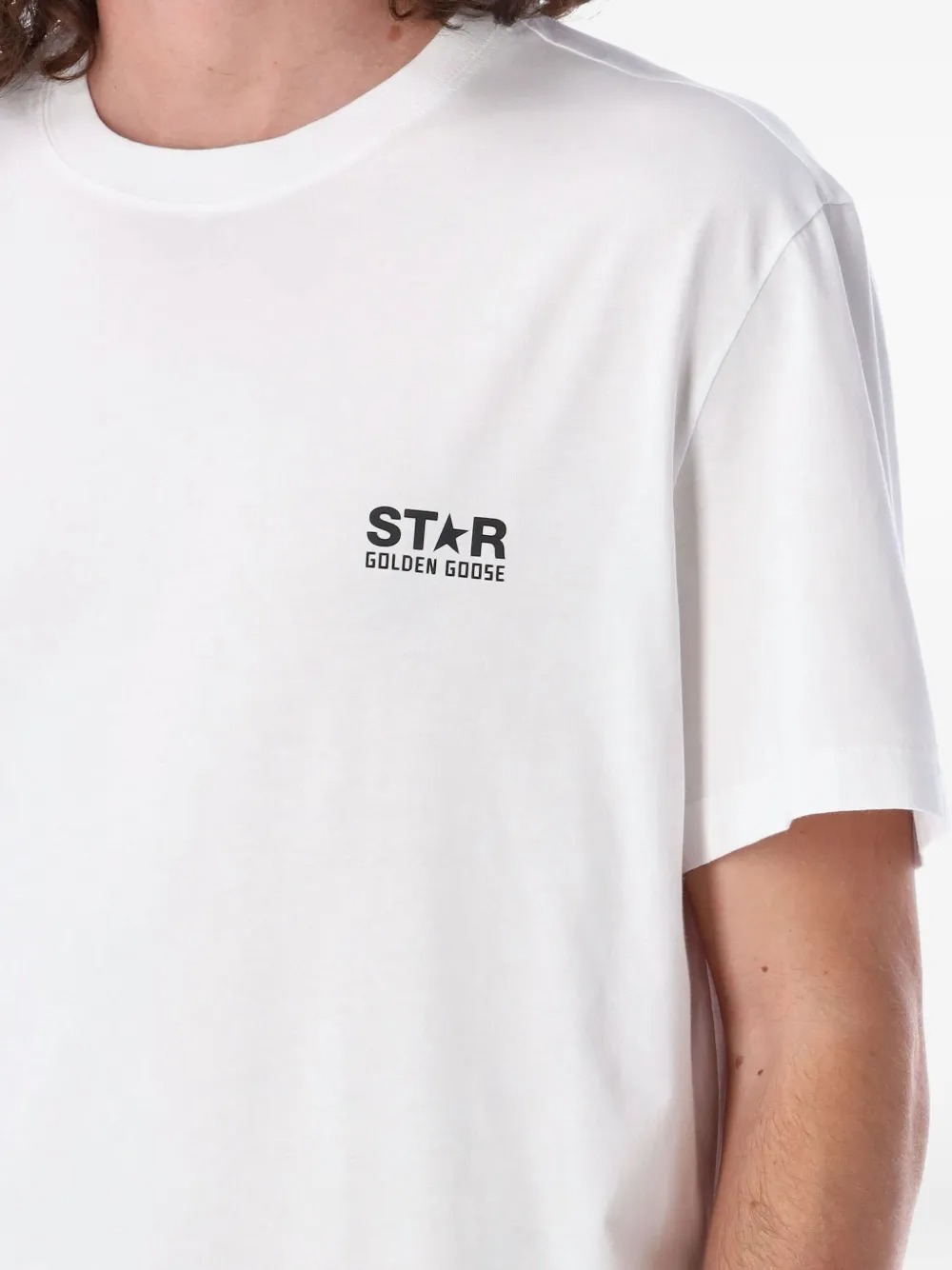 T-shirt blanc collection Star avec logo et étoile noirs contrastés – Image 4