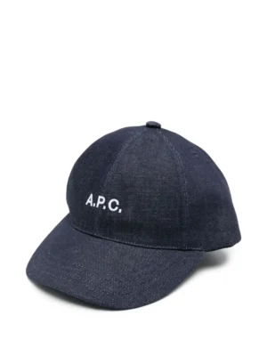casquette en jean à logo brodé A.P.C.