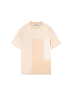 T-shirt Golden Goose Patchwork Coton Blanc/Beige