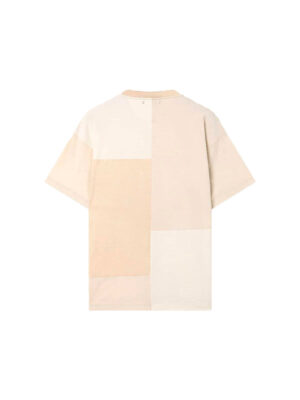 T-shirt Golden Goose Patchwork Coton Blanc/Beige