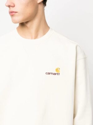 sweat en coton à logo brodé