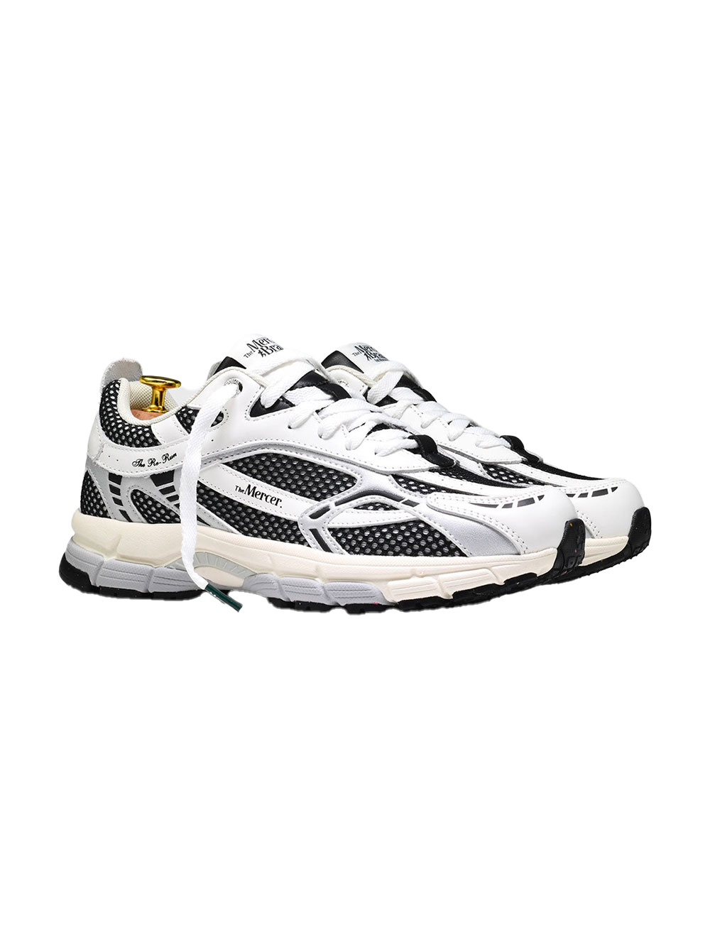 Mercer Re-Run White/Silver/Black Mesh Men's Sneakers - Image 2