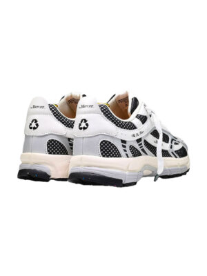 Baskets Mercer Re-Run Blanc/Noir Maille Recyclés Homme