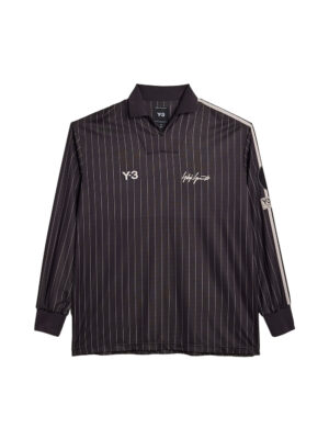 Y-3 Zinedine Zidane Long Sleeve Football Shirt, Black Polyester