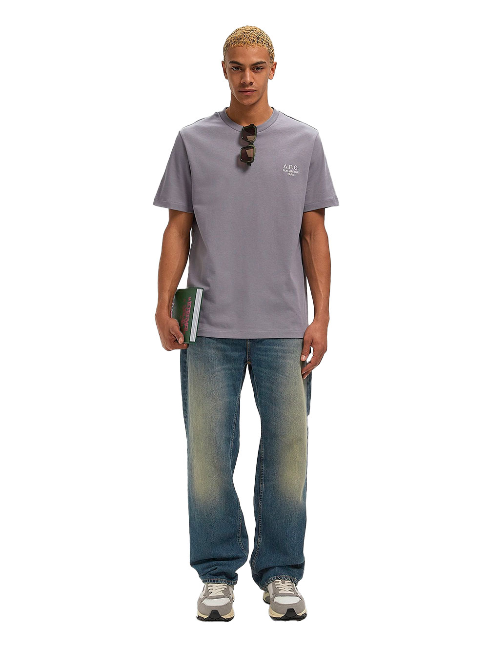 APC Standard Rue Madame Purple Cotton T-shirt - Image 2