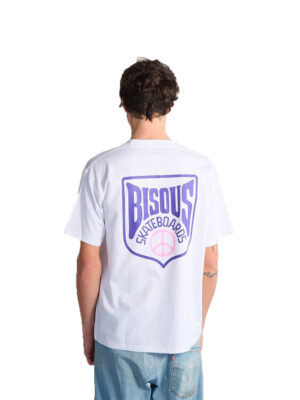 Kisses Crest T-shirt, White Cotton