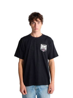 Kisses Crest T-shirt, Black Cotton
