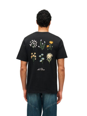 T-shirt Les Deux Wild Flower Coton Black Homme
