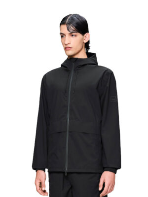 Rains Suva Hardshell Pocket Polyester Jacket, Men’s Black