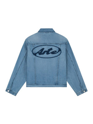 Veste en jean avec logo cercle