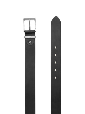 Les Deux Walker black leather belt