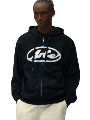 Sweat à capuche zippé avec logo cercle