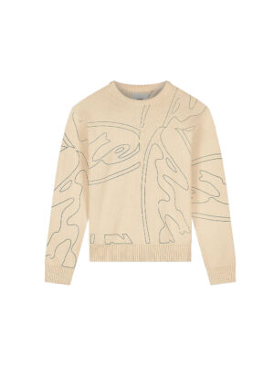 Tricot avec logo cercle sur toute la surface