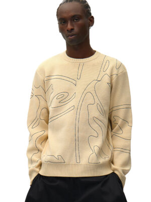 Tricot avec logo cercle sur toute la surface