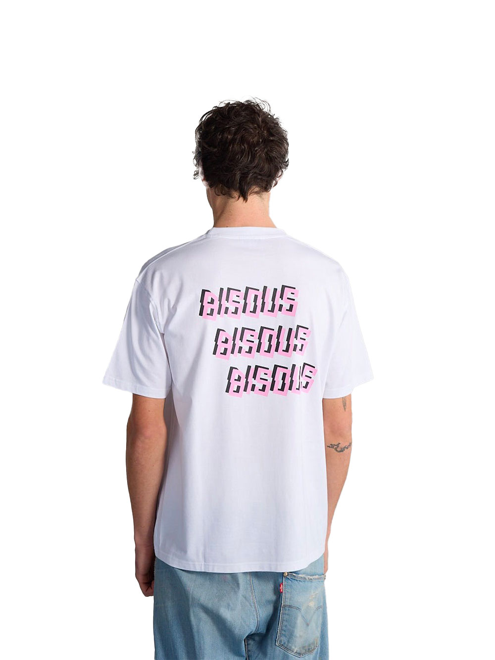 T-shirt Bisous X3 Coton Blanc – Image 2