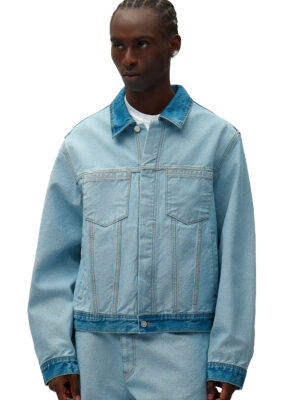 Veste en denim à l&rsquo;envers