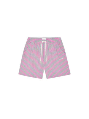Two Stan Seersucker Polyester Swim Shorts Pink