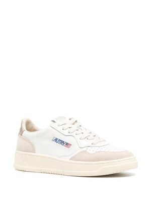 Basket Autry Medalist Blanc/Beige Femme