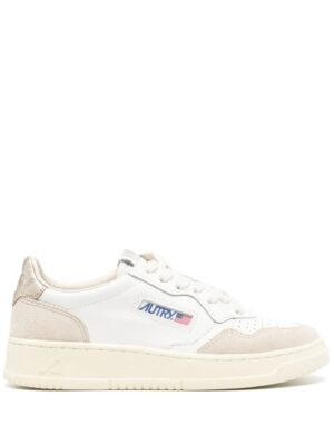 Basket Autry Medalist Blanc/Beige Femme