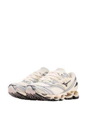 Baskets Mizuno Wave Prophecy LS Blanc Argent Homme
