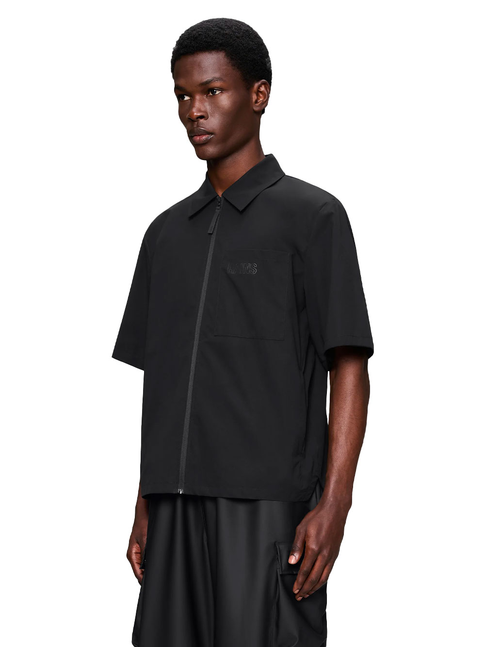 Chemise Rains Mito Manche Courte Noir Homme – Image 2
