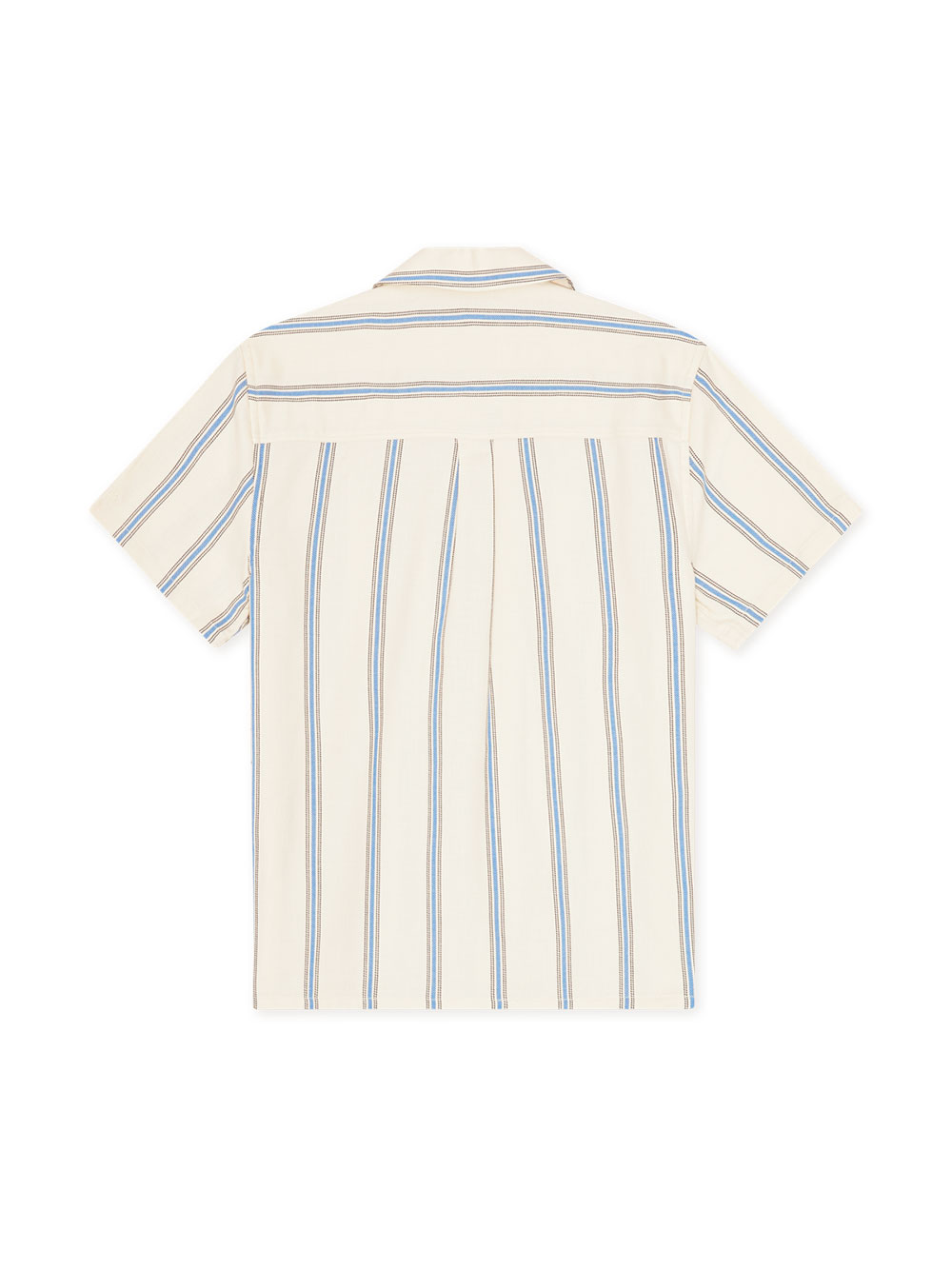 Chemise Manches Courtes Les Deux Lawson Coton Beige/Bleu – Image 2