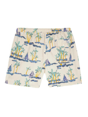 Short de bain Maison Labiche Boats Print Beige