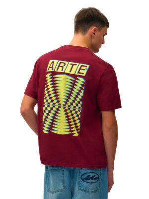T-shirt Arte Abstract Coton Bordeaux