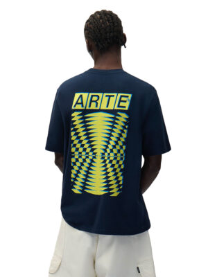 T-shirt Arte Abstract Coton Marine