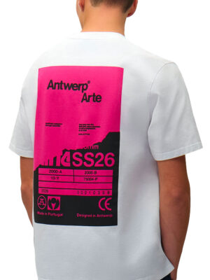 T-shirt Arte Back Poster Coton Blanc