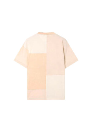 T-shirt Golden Goose Patchwork Coton Blanc/Beige