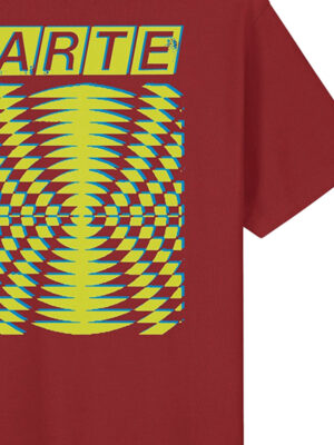 T-shirt Arte Abstract Coton Bordeaux