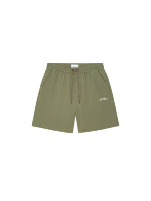Two Stan Swim Shorts, Seersucker Polyester, Khaki