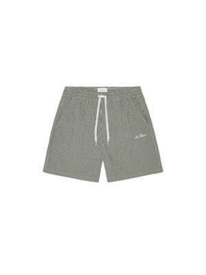 Two Stan Seersucker Polyester Swim Shorts Black