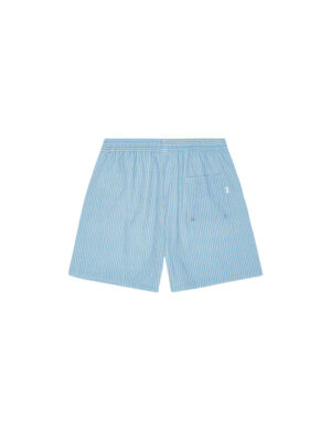 Two Stan Swim Shorts, Seersucker Polyester, Navy Blue