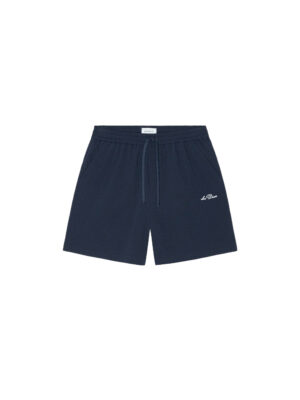 Two Stan Seersucker Polyester Swim Shorts Blue